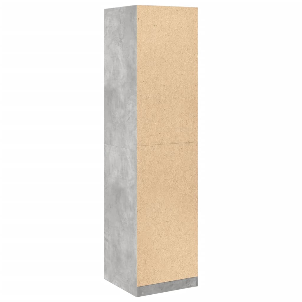 vidaXL Wardrobe Concrete Grey 50x50x200 cm Engineered Wood 6