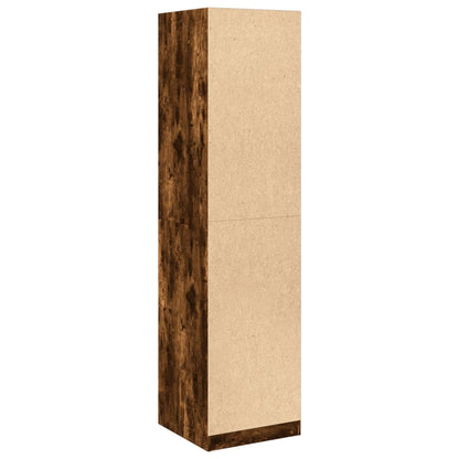 vidaXL Wardrobe Smoked Oak 50x50x200 cm Engineered Wood 6
