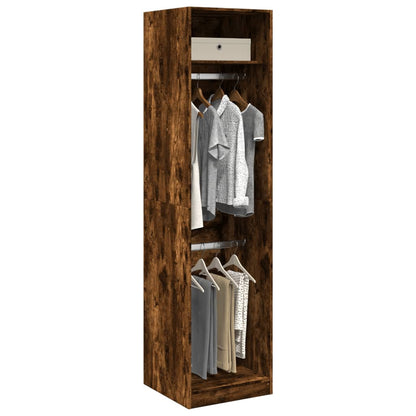 vidaXL Wardrobe Smoked Oak 50x50x200 cm Engineered Wood 1