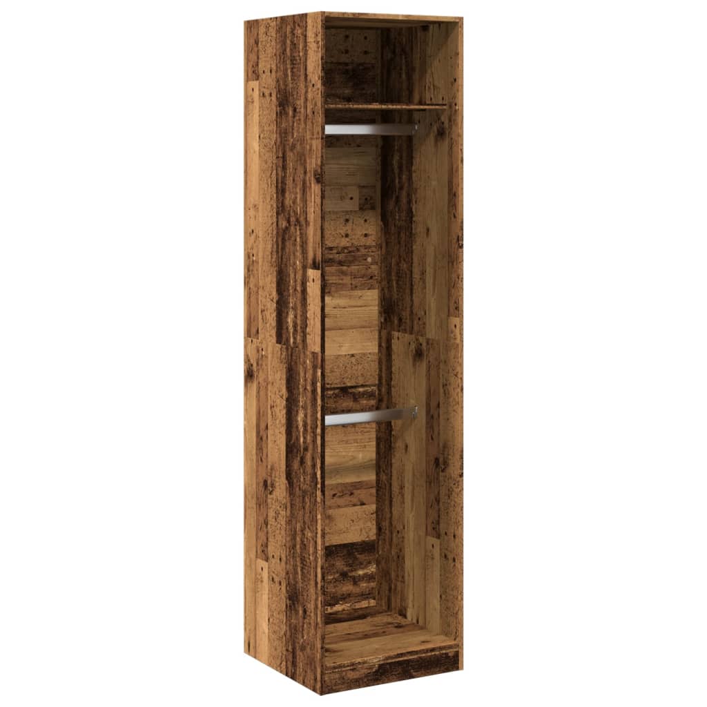 vidaXL Wardrobe Old Wood 50x50x200 cm Engineered Wood 2