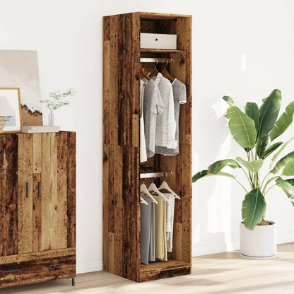 vidaXL Wardrobe Old Wood 50x50x200 cm Engineered Wood 3