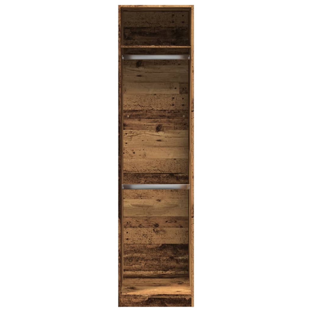 vidaXL Wardrobe Old Wood 50x50x200 cm Engineered Wood 4
