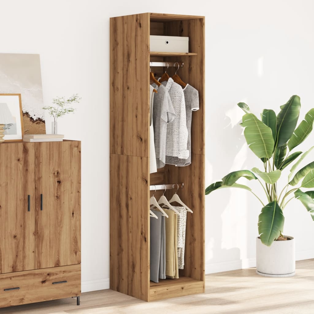 vidaXL Wardrobe Artisian Oak 50x50x200 cm Engineered Wood 3
