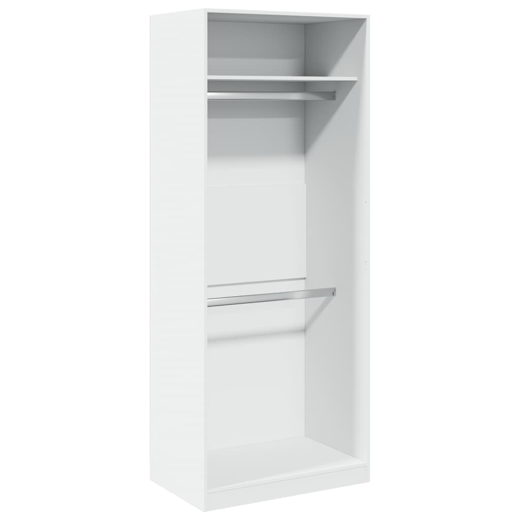vidaXL Wardrobe White 80x50x200 cm Engineered Wood 2