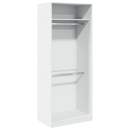 vidaXL Wardrobe White 80x50x200 cm Engineered Wood 2