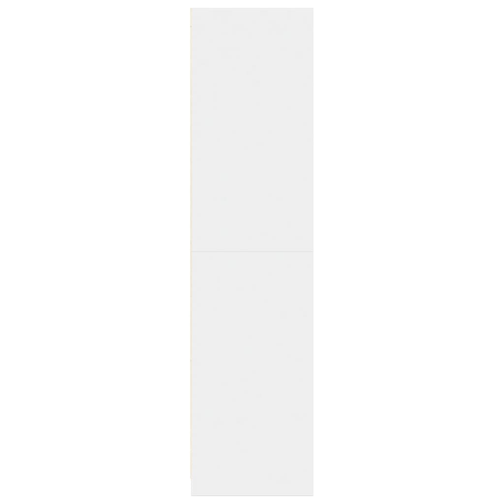 vidaXL Wardrobe White 80x50x200 cm Engineered Wood 5