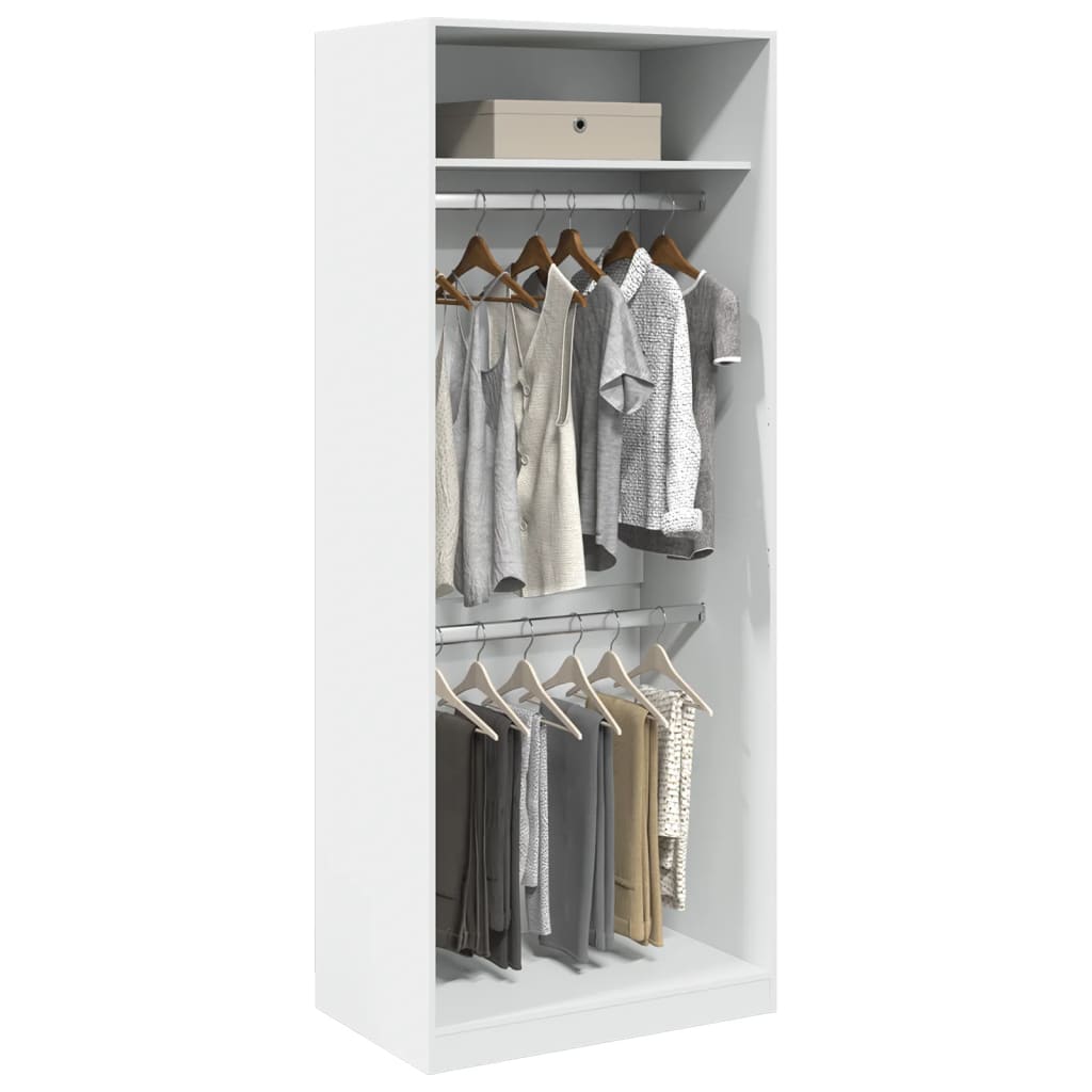 vidaXL Wardrobe White 80x50x200 cm Engineered Wood 1