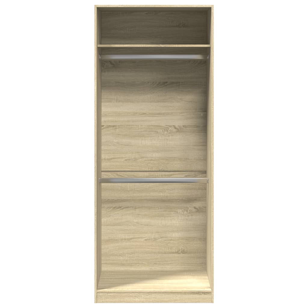vidaXL Wardrobe Sonoma Oak 80x50x200 cm Engineered Wood 4