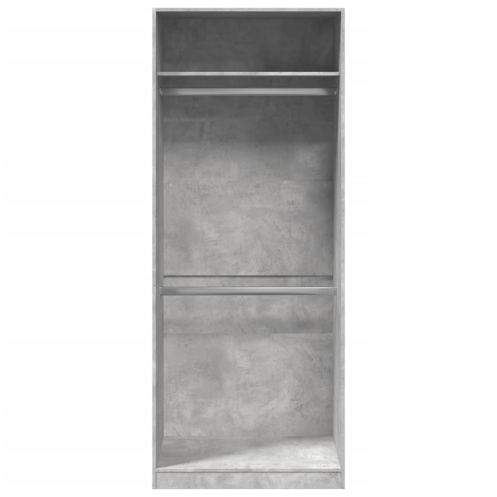 vidaXL Wardrobe Concrete Grey 80x50x200 cm Engineered Wood 4