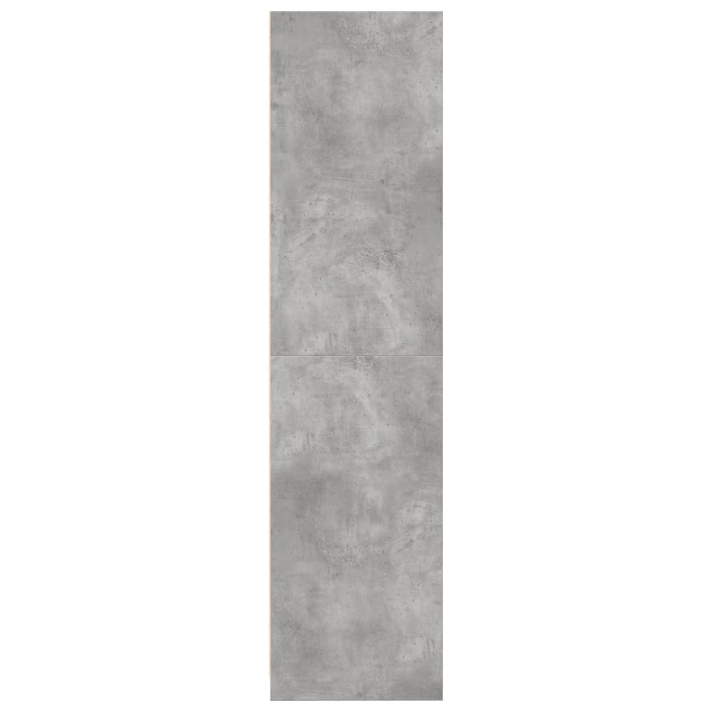 vidaXL Wardrobe Concrete Grey 80x50x200 cm Engineered Wood 5