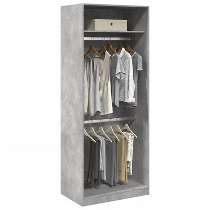 vidaXL Wardrobe Concrete Grey 80x50x200 cm Engineered Wood 1