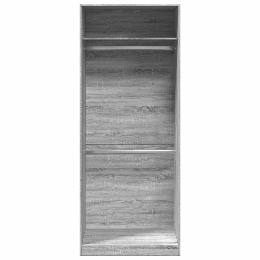 vidaXL Wardrobe Grey Sonoma 80x50x200 cm Engineered Wood 4