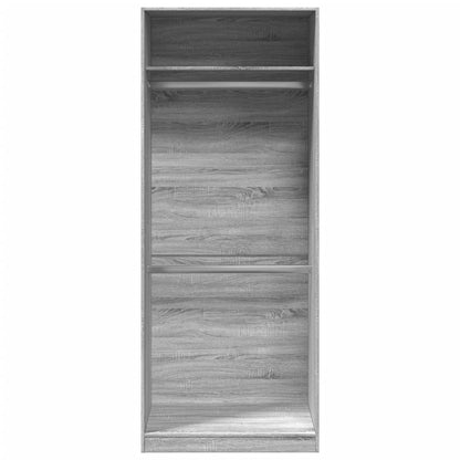 vidaXL Wardrobe Grey Sonoma 80x50x200 cm Engineered Wood 4