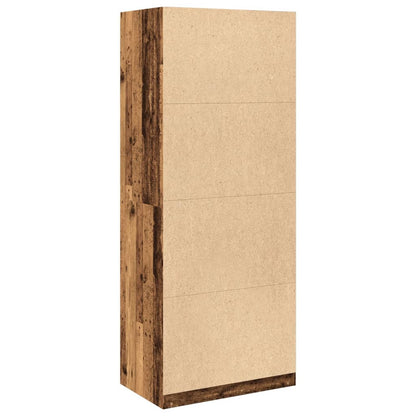 vidaXL Wardrobe Old Wood 80x50x200 cm Engineered Wood 6