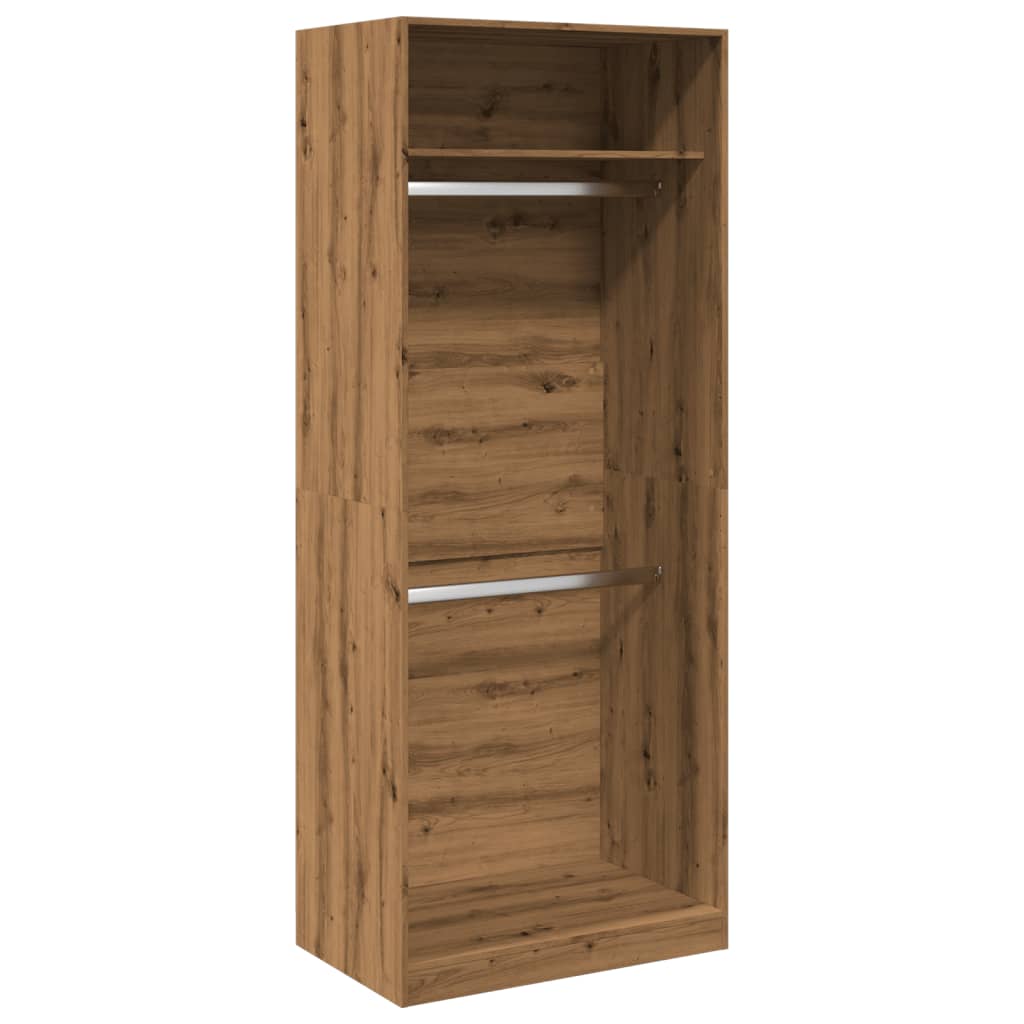 vidaXL Wardrobe Artisian Oak 80x50x200 cm Engineered Wood 2