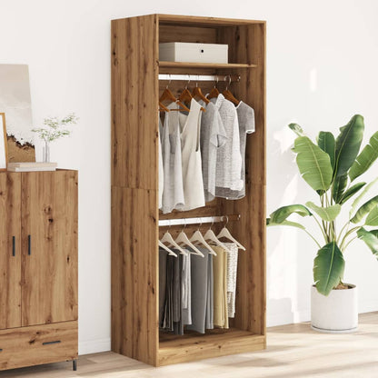 vidaXL Wardrobe Artisian Oak 80x50x200 cm Engineered Wood 3