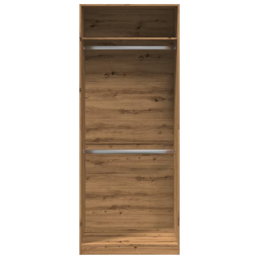 vidaXL Wardrobe Artisian Oak 80x50x200 cm Engineered Wood 4
