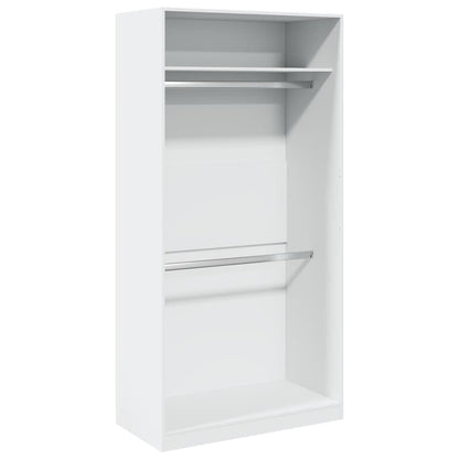 vidaXL Wardrobe White 100x50x200 cm Engineered Wood 2