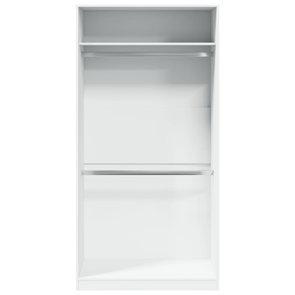 vidaXL Wardrobe White 100x50x200 cm Engineered Wood 4