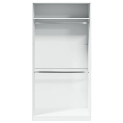 vidaXL Wardrobe White 100x50x200 cm Engineered Wood 4