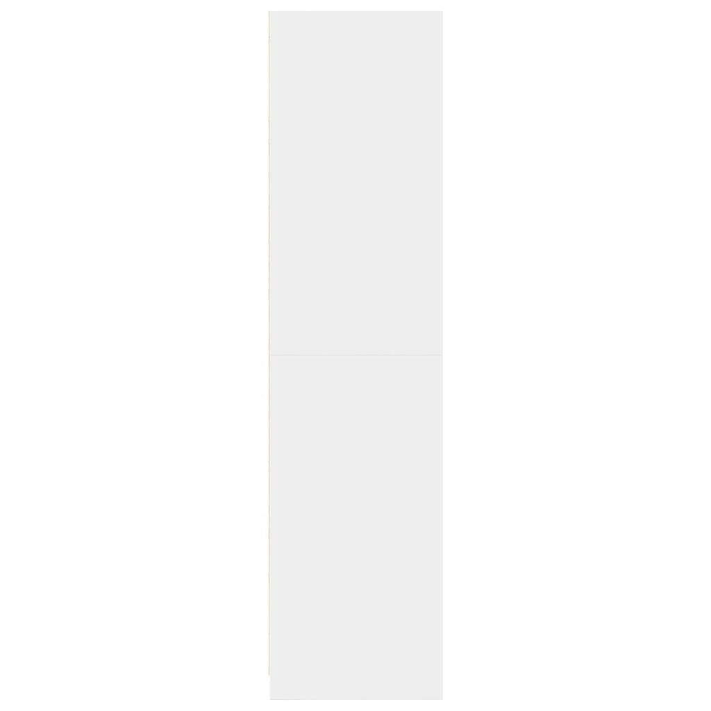 vidaXL Wardrobe White 100x50x200 cm Engineered Wood 5