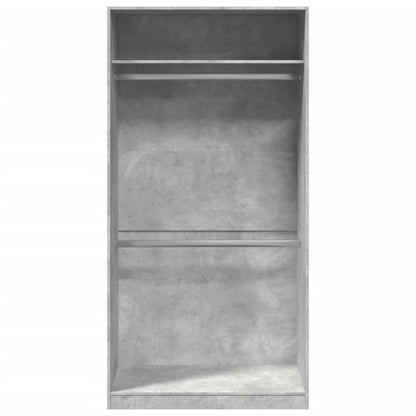 vidaXL Wardrobe Concrete Grey 100x50x200 cm Engineered Wood 4
