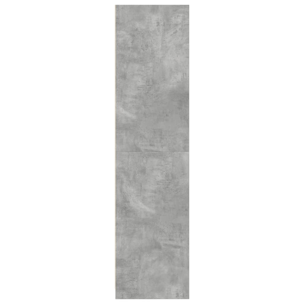 vidaXL Wardrobe Concrete Grey 100x50x200 cm Engineered Wood 5