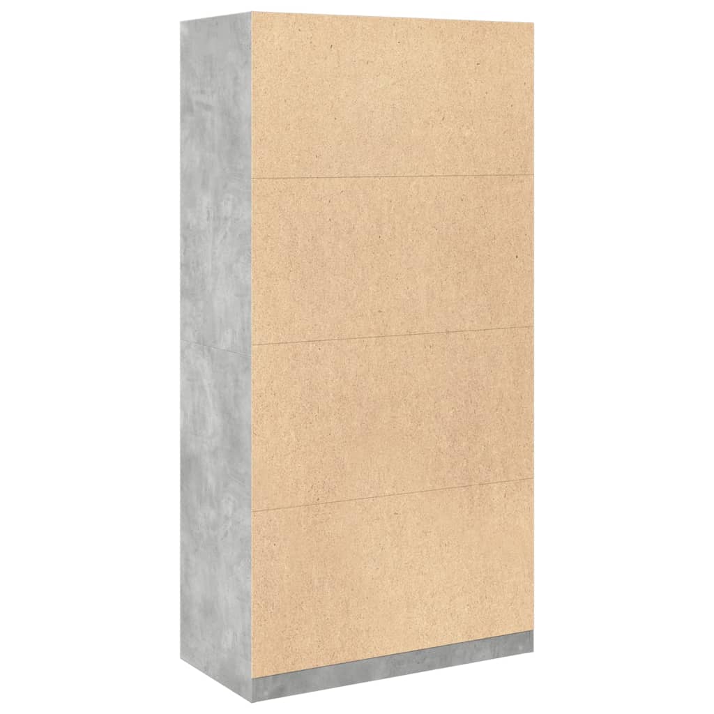 vidaXL Wardrobe Concrete Grey 100x50x200 cm Engineered Wood 6