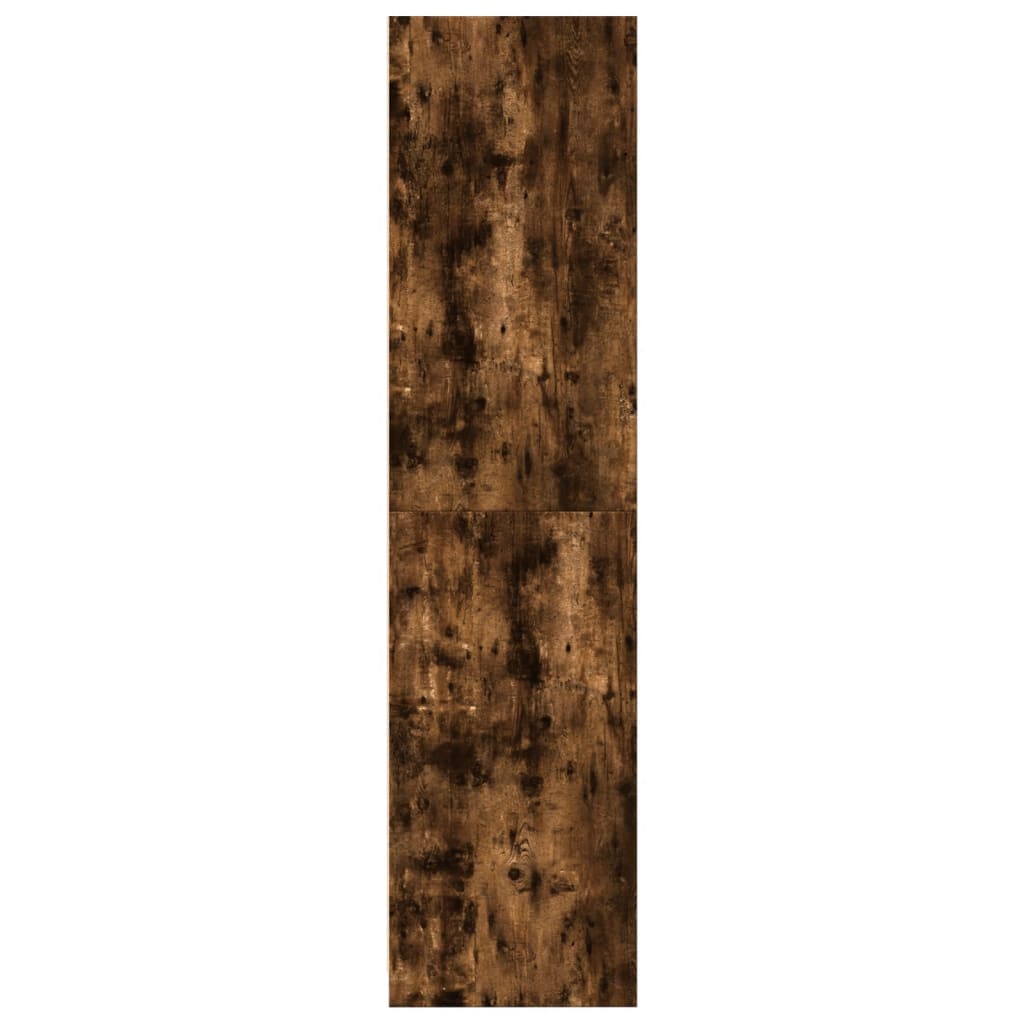 vidaXL Wardrobe Smoked Oak 100x50x200 cm Engineered Wood 5