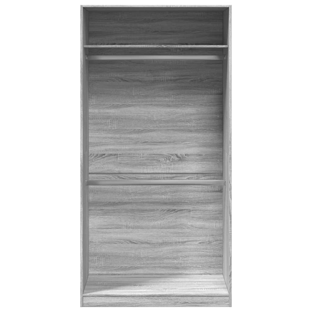 vidaXL Wardrobe Grey Sonoma 100x50x200 cm Engineered Wood 4