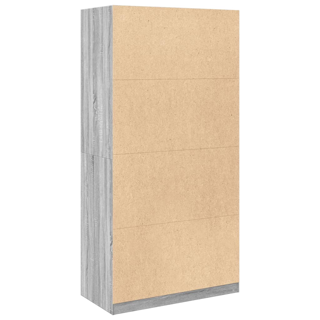 vidaXL Wardrobe Grey Sonoma 100x50x200 cm Engineered Wood 6