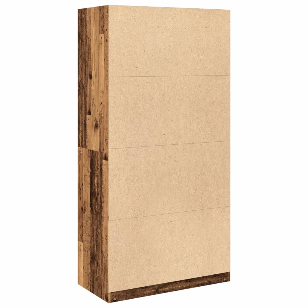vidaXL Wardrobe Old Wood 100x50x200 cm Engineered Wood 6