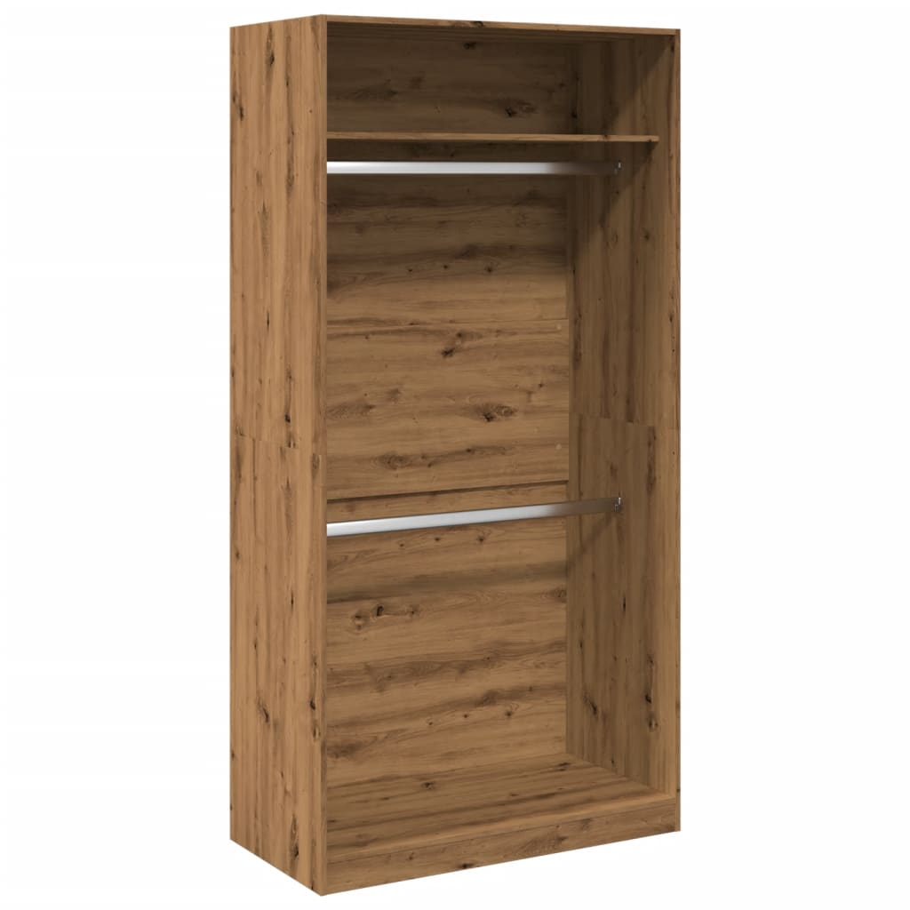vidaXL Wardrobe Artisian Oak 100x50x200 cm Engineered Wood 2