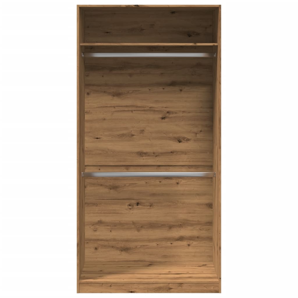 vidaXL Wardrobe Artisian Oak 100x50x200 cm Engineered Wood 4