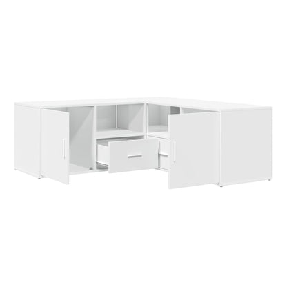 Corner Cabinet 200x40x45 cm Engineered Wood White