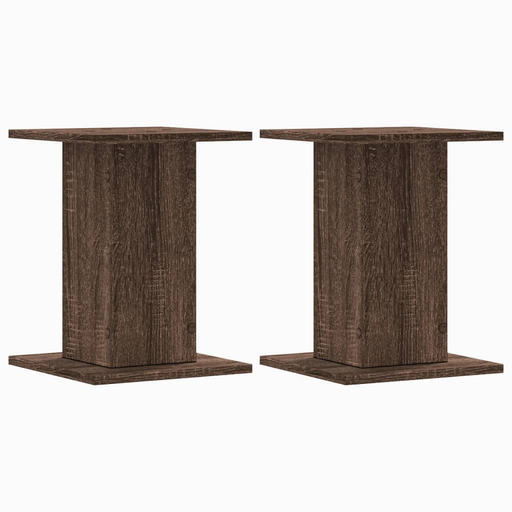 vidaXL Plant Stands 2 pcs Brown Oak 30x30x40 cm Engineered Wood 2
