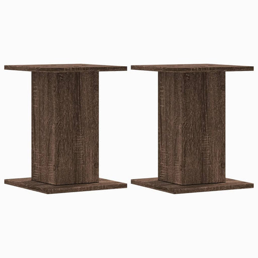 vidaXL Plant Stands 2 pcs Brown Oak 30x30x40 cm Engineered Wood 2