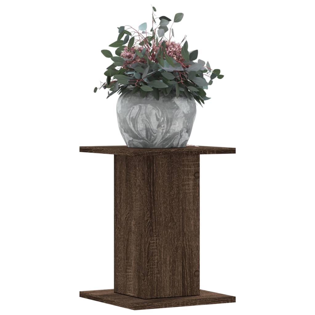 vidaXL Plant Stands 2 pcs Brown Oak 30x30x40 cm Engineered Wood 1