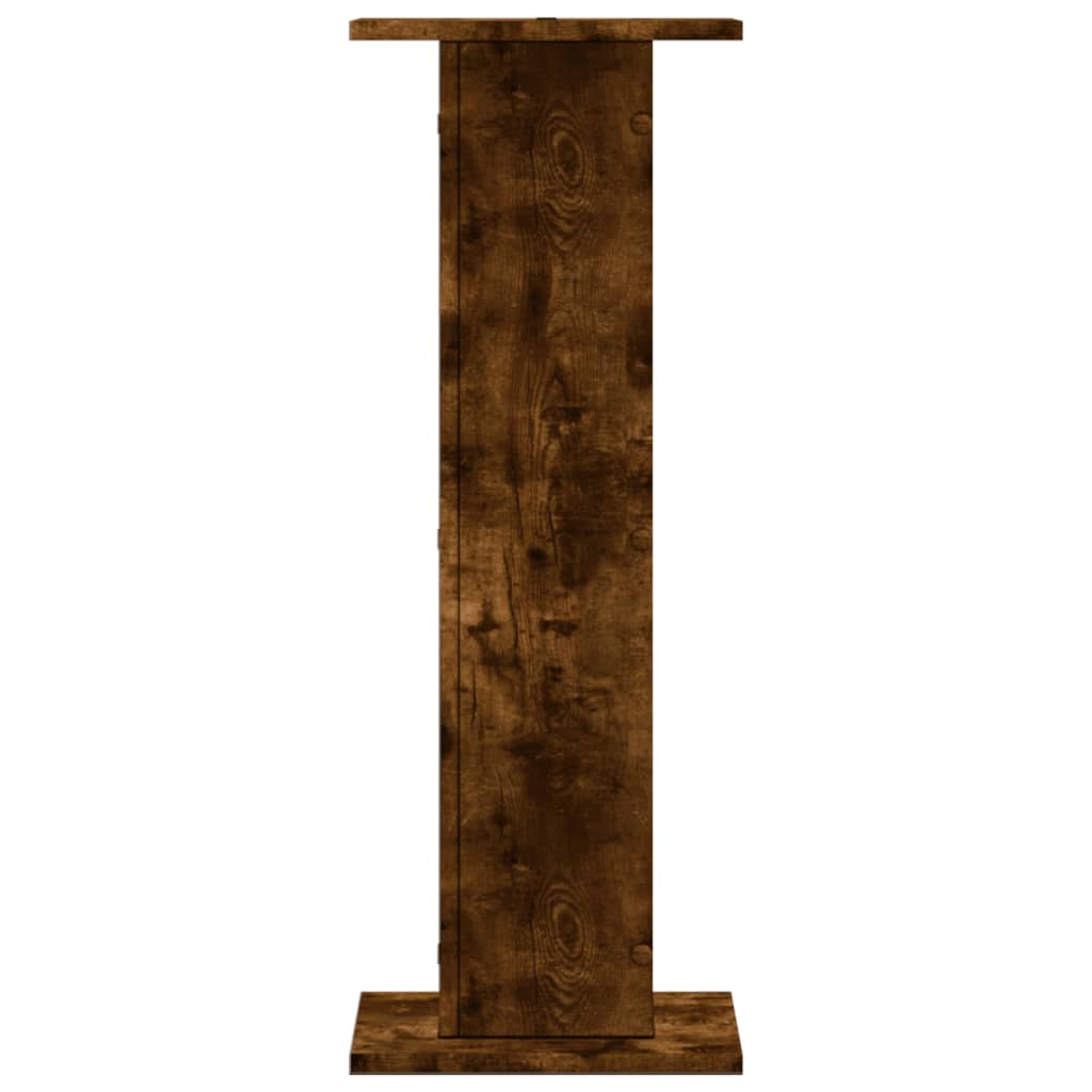 vidaXL Plant Stands 2 pcs Smoked Oak 30x30x80 cm Engineered Wood 4