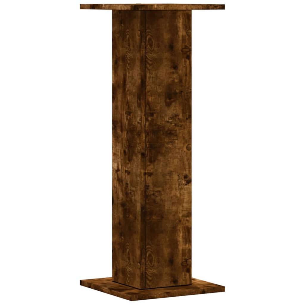 vidaXL Plant Stands 2 pcs Smoked Oak 30x30x80 cm Engineered Wood 5