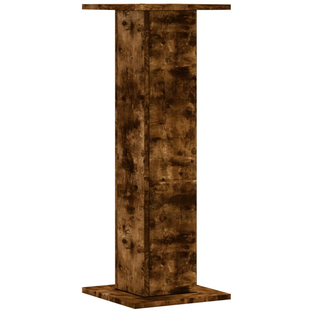 vidaXL Plant Stands 2 pcs Smoked Oak 30x30x80 cm Engineered Wood 6