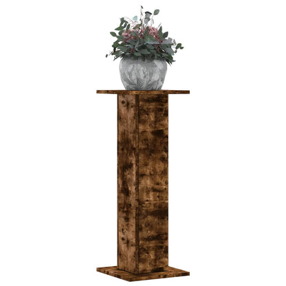 vidaXL Plant Stands 2 pcs Smoked Oak 30x30x80 cm Engineered Wood 1