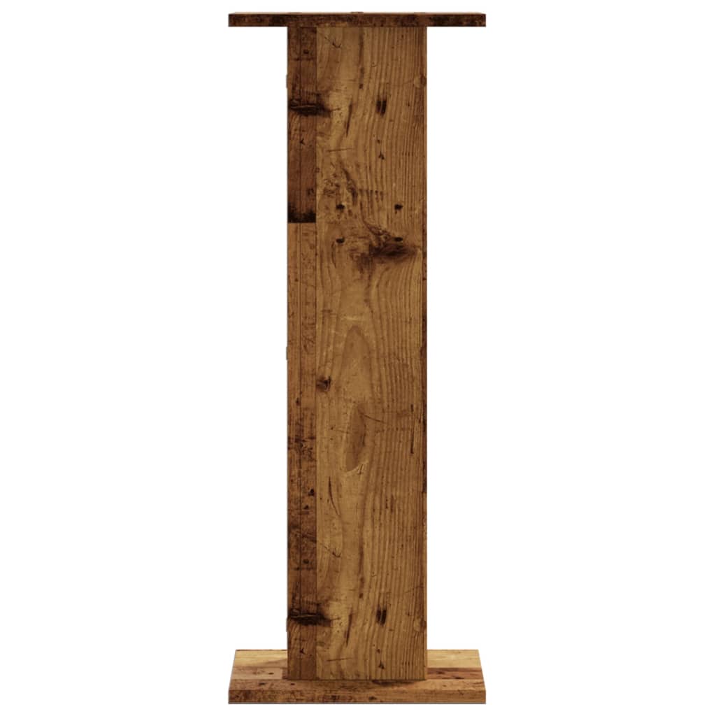 vidaXL Plant Stands 2 pcs Old Wood 30x30x80 cm Engineered Wood 4