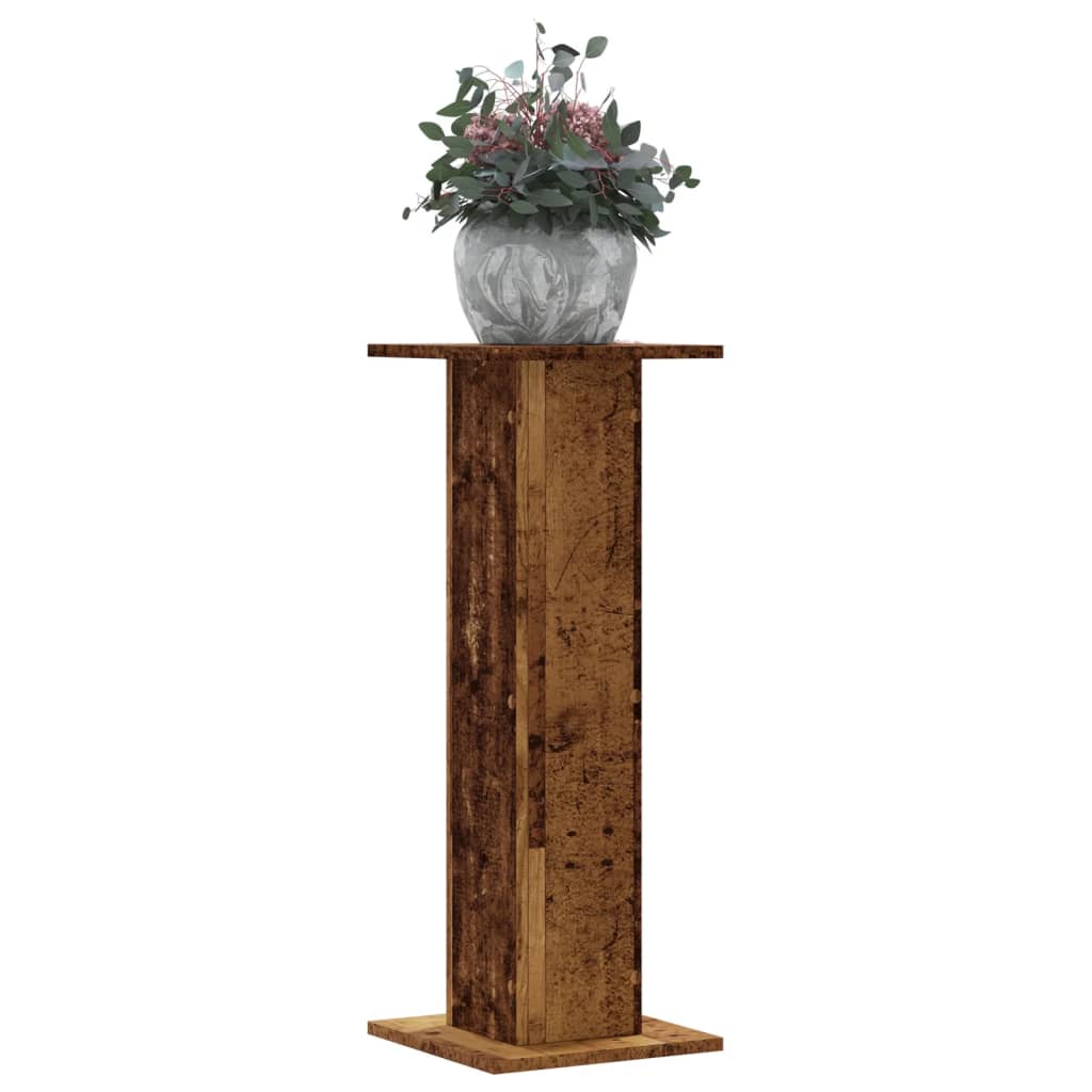 vidaXL Plant Stands 2 pcs Old Wood 30x30x80 cm Engineered Wood 1