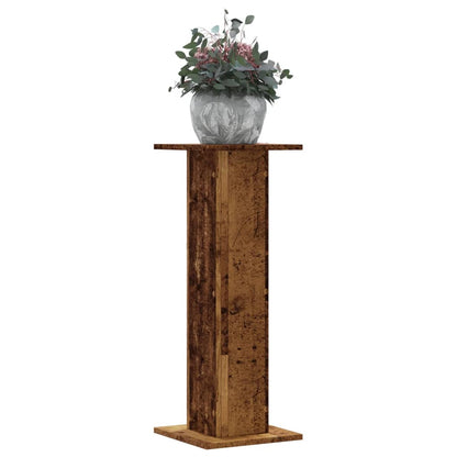vidaXL Plant Stands 2 pcs Old Wood 30x30x80 cm Engineered Wood 1