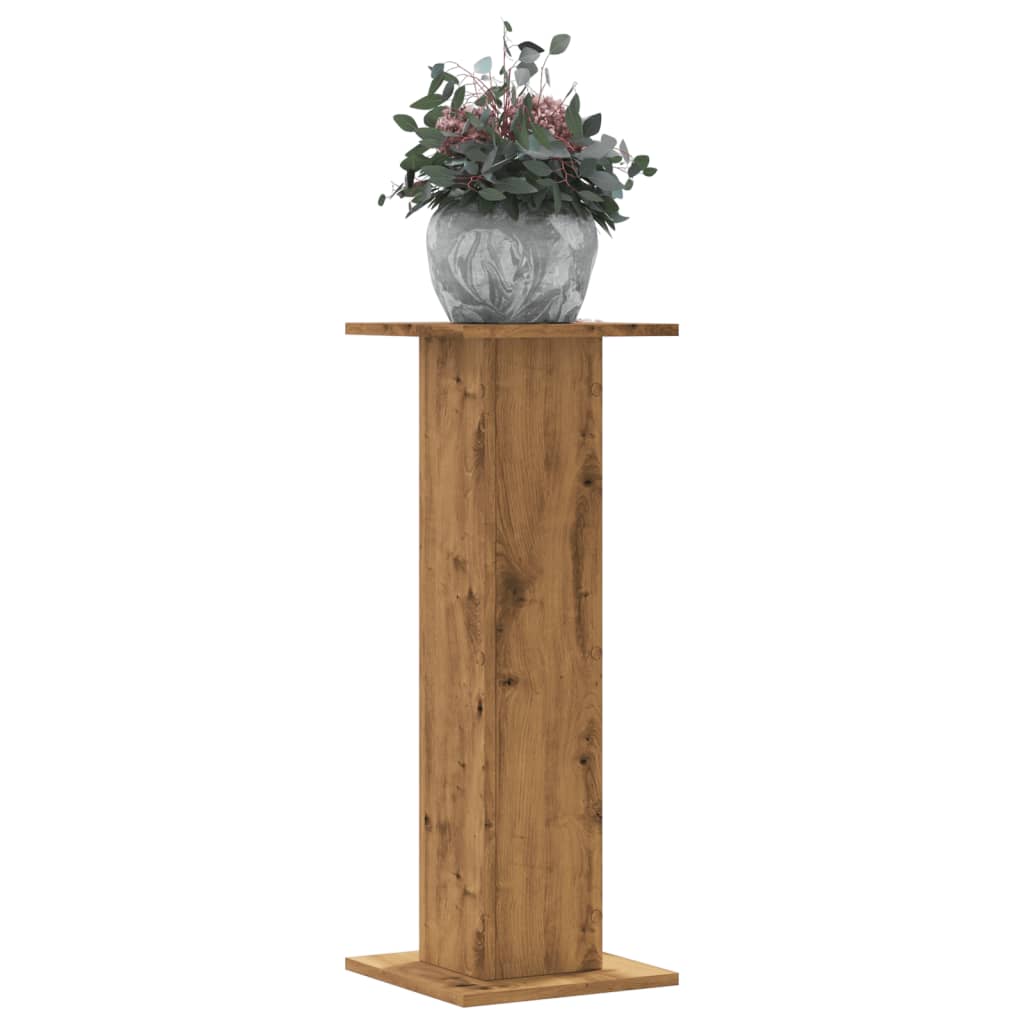 vidaXL Plant Stands 2 pcs Artisian Oak 30x30x80 cm Engineered Wood 1