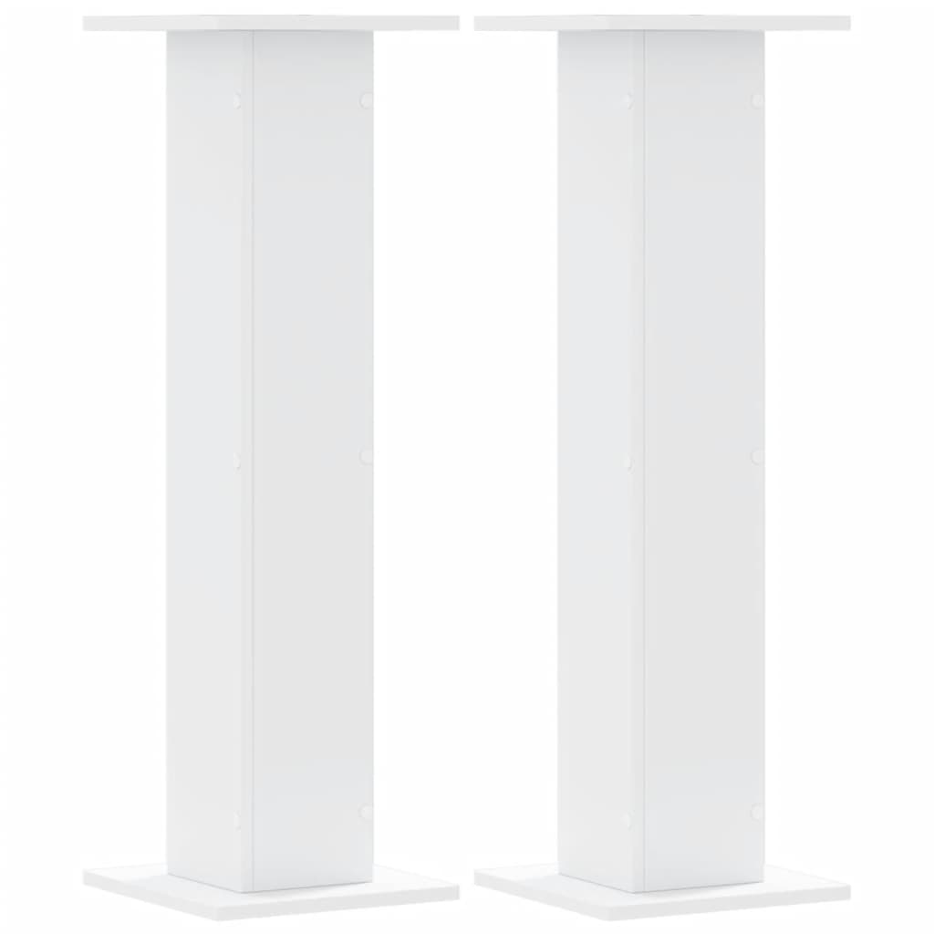 vidaXL Plant Stands 2 pcs White 30x30x95 cm Engineered Wood 2