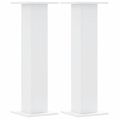 vidaXL Plant Stands 2 pcs White 30x30x95 cm Engineered Wood 2