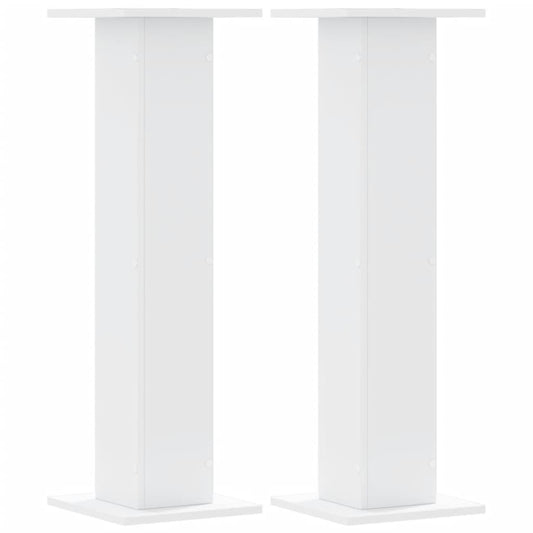 vidaXL Plant Stands 2 pcs White 30x30x95 cm Engineered Wood 2