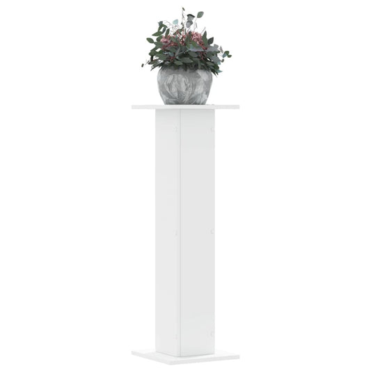 vidaXL Plant Stands 2 pcs White 30x30x95 cm Engineered Wood 1